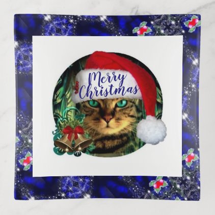 Santa Cat Christmas Trinket Trays