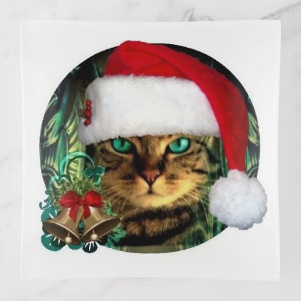 Santa Cat Christmas Trinket Trays