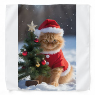 Santa Cat , generative content, Bandana