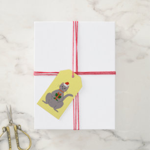 Santa Cat Gift Tags