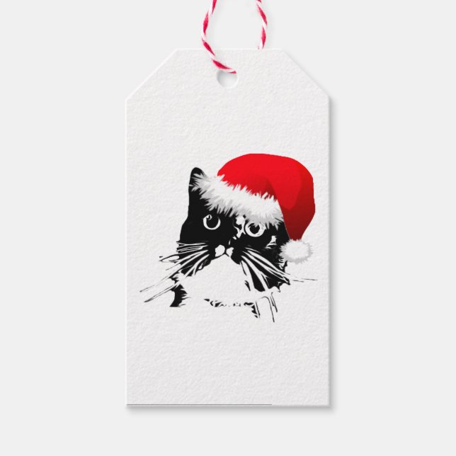 Santa Cat Gift Tags (Front)