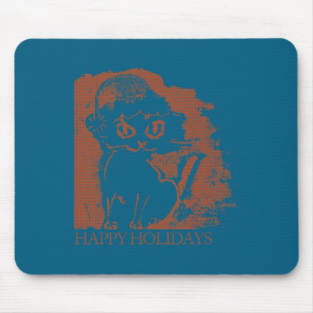 Santa Cat  Mouse Pad (Front)