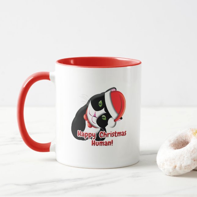 Santa Cat Mug (With Donut)