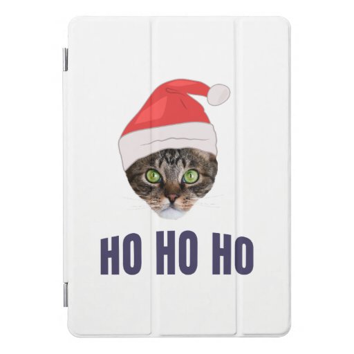 Santa, cat, Santa hat, Cat face, Santa Cat, Santa  iPad Pro Cover
