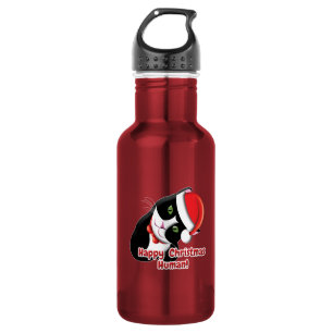 Santa Cat Stainless Steel Water Bottle