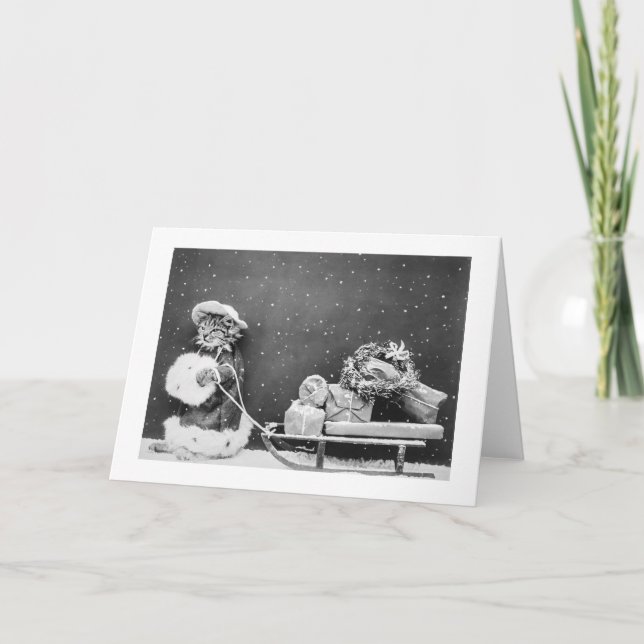 Santa Cat Still Image (1914) Christmas Holiday Card (Front)