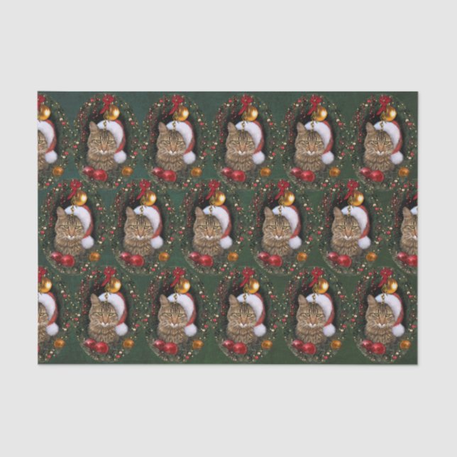 Santa Cat Tissue Paper (Front)