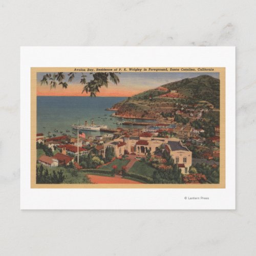 Santa Catalina CA _ Avalon Bay Postcard