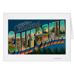 Santa Catalina, California - Large Letter Scenes Cards