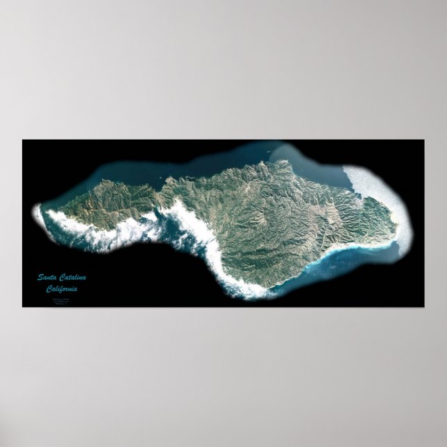 Santa Catalina, California satellite poster photo  (Front)