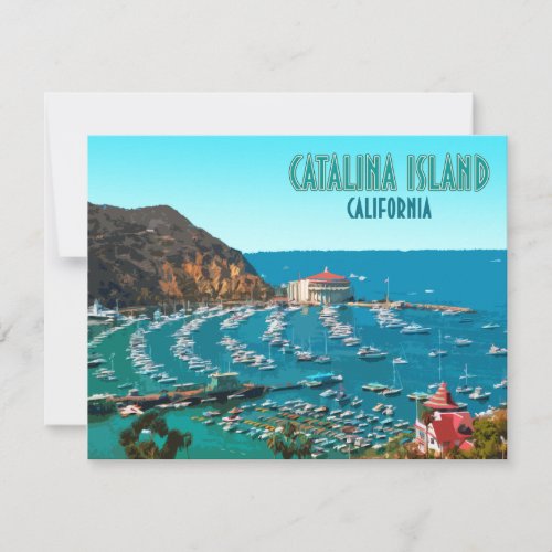 Santa Catalina Island California Flat Card