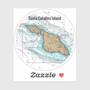 Santa Catalina Island Chart Sticker