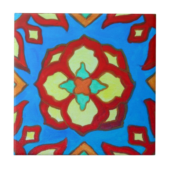 Santa Catalina Island Lotus Tile By J Titchenal (Front)