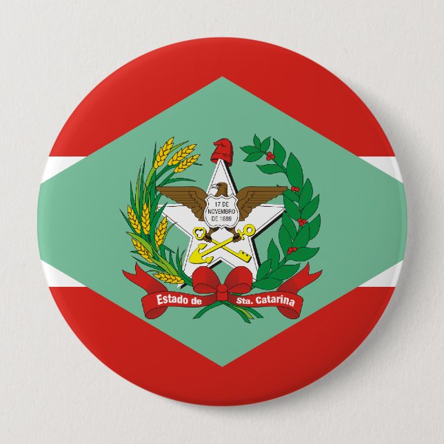 Santa Catarina, Brazil Pinback Button (Front)