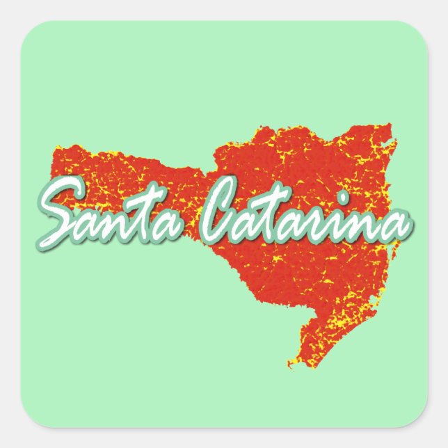 Santa Catarina Square Sticker (Front)