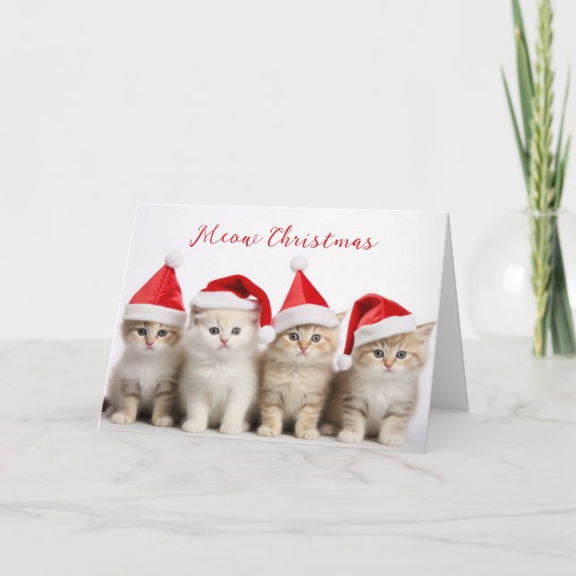 Santa Cats   Card (Front)