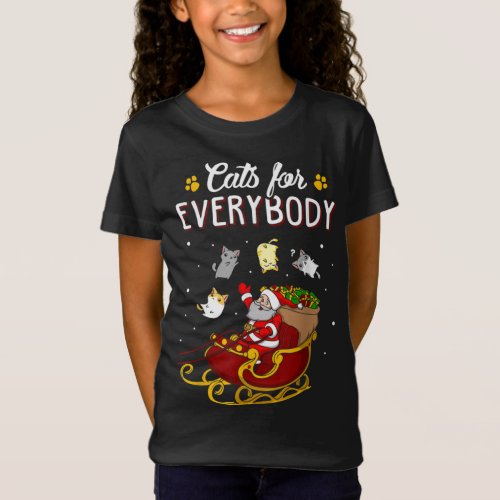 Santa Cats For Everybody Ugly Christmas Sweater Ca