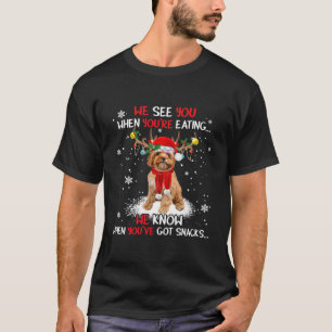 Santa Cavoodle Reindeer Light Christmas Pajama  T-Shirt