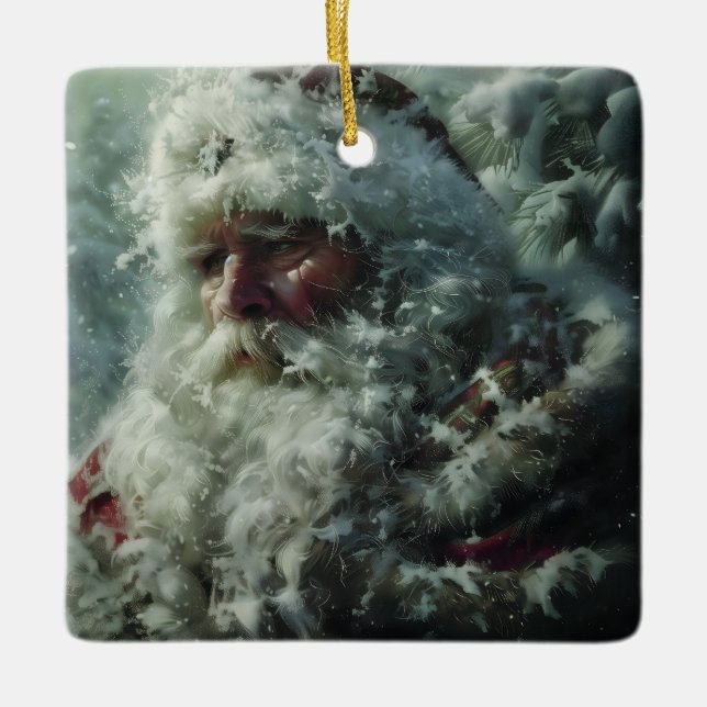 Santa Ceramic Ornament (Front)
