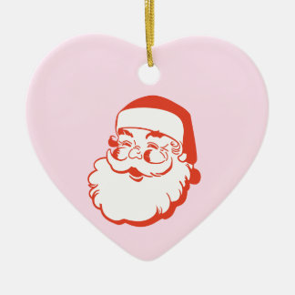 Santa ceramic ornament