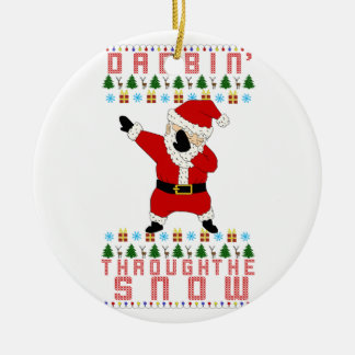 Santa Ceramic Ornament