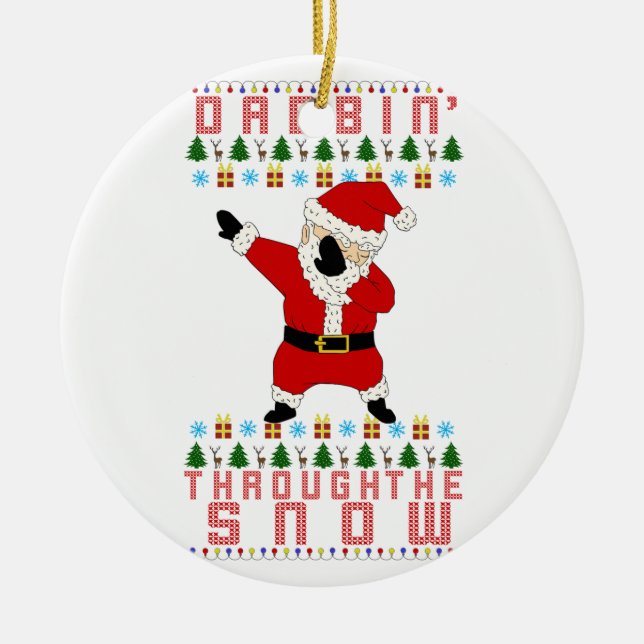 Santa Ceramic Ornament (Front)