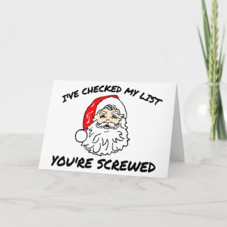 Santa Checked His List Holiday Card