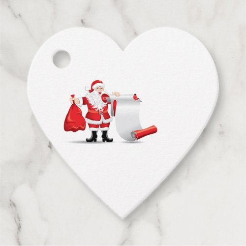 santa checking his list favor tags