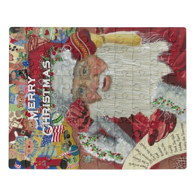 Santa “Checking It Twice” Acrylic Jigsaw Puzzle (Puzzle Horizontal)