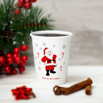 Santa Cheer Paper Cup by LBurlett at Zazzle