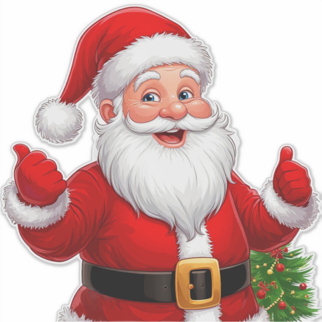 🎅 Santa Cheerful Joy Home Style 🎄 Sticker (Front)