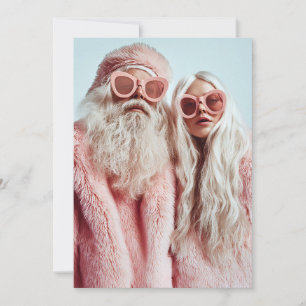 Santa Chic Mr. & Mrs. Claus Turn Heads at Festival Holiday Card