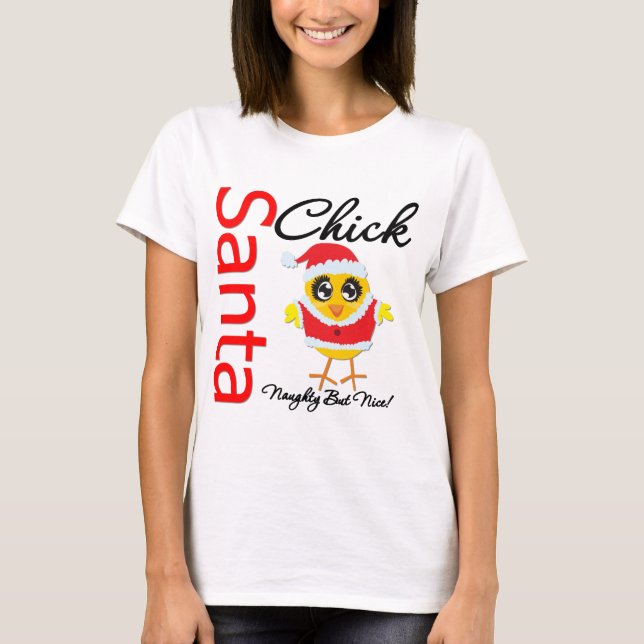 Santa Chick Naughty But Nice T-Shirt (Front)