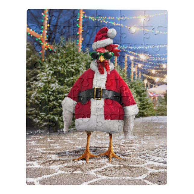 Santa Chicken Jigsaw Puzzle (Puzzle Vertical)