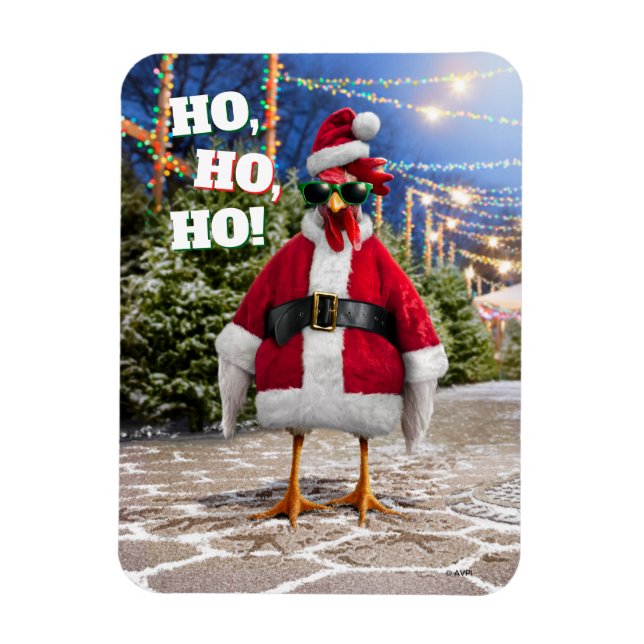 Santa Chicken Magnet (Vertical)