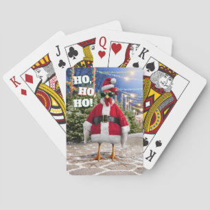 Santa Chicken Poker Cards