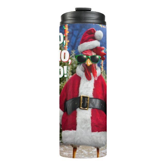 Santa Chicken Thermal Tumbler (Front)