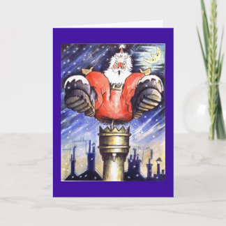 Santa Chimney Shock Holiday Card