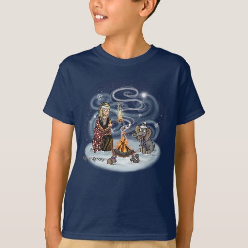 Santa Chris  Wilbur Fireside Friends Kids T_Shirt