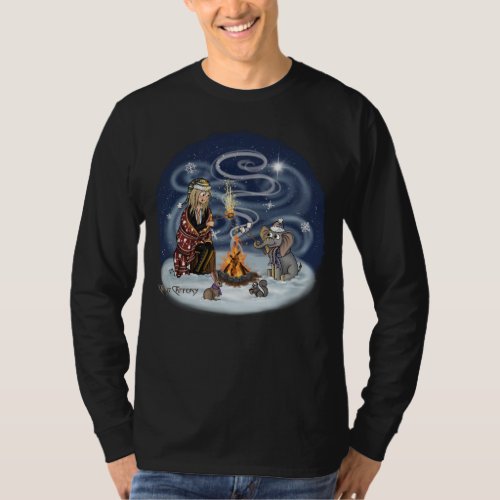 Santa Chris  Wilbur Fireside Friends Long Sleeve T_Shirt