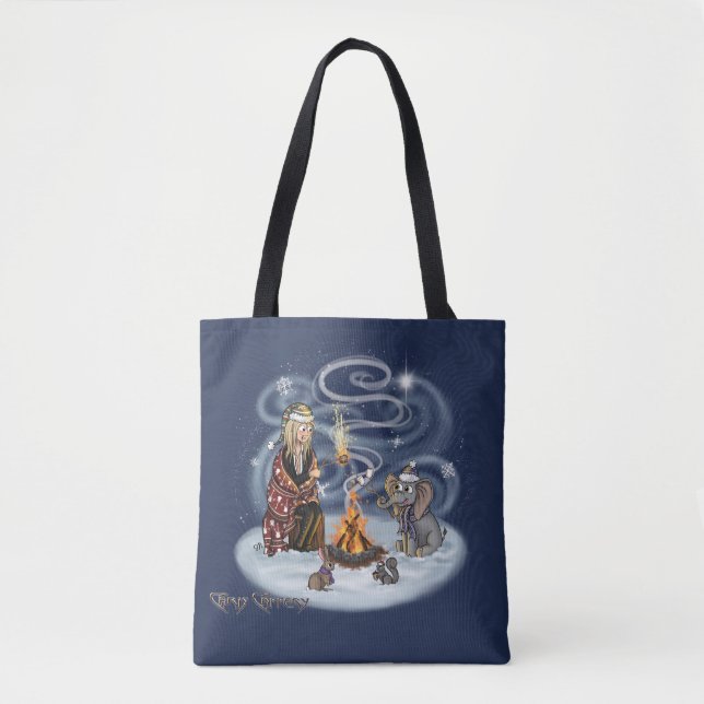 Santa Chris & Wilbur Fireside Friends Tote Bag (Front)