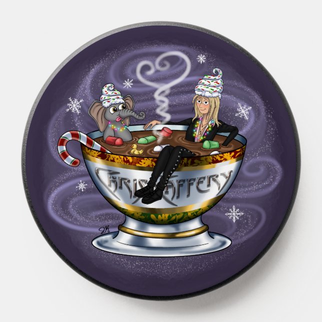 Santa Chris & Wilbur Hot Tubbin' PopGrip PopSocket (Popsocket)