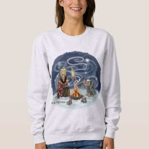 Santa Chris & Wilbur Sleigh Ride Fireside Friends Sweatshirt