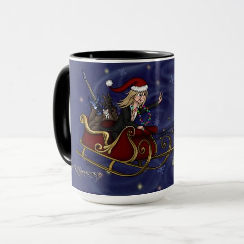 Santa Chris  Wilbur Sleigh Ride Mug