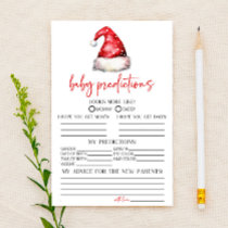 Santa Christmas Baby Shower Predictions Activity Stationery