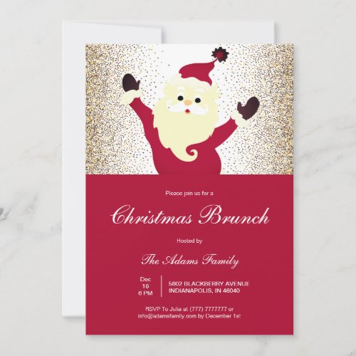 Santa Christmas Brunch Invitation