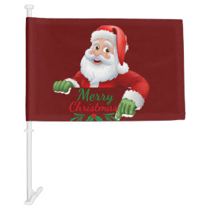 Santa Christmas Car Flag