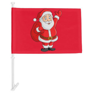 Santa Christmas Car Flag