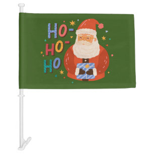 Santa Christmas Car Flag
