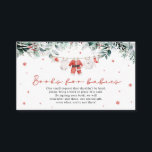 Santa Christmas Clothesline Twins Books for Babies Enclosure Card<br><div class="desc">Add a sweet holiday touch to your twin baby shower with this Santa Baby Christmas Clothesline "Books for Babies" Enclosure Card in classic red! 🎅👶👶 Featuring two tiny red outfits hanging on a festive clothesline, this card is a charming way to invite guests to bring a book instead of a...</div>